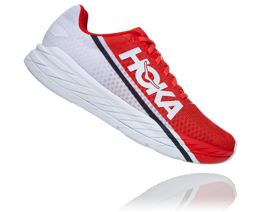 Hoka One One Rocket X Löparskor Dam - Röda/Vita - HCVGR-4561